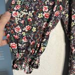 O'Neill O’Neill Floral Dresss Smocked Waist Long Sleeve Large Casual Boho Vacation Beach Photo 3