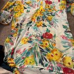 Anthropologie Fig & flower sheer floral tunic top M Photo 6