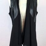 ZOEY Vest Faux Leather/Sheer Black Size S Photo 4