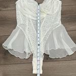 Victoria's Secret Victoria’s Secret Vintage Gold Label White Bridal Teddy Bodysuit Size Medium‎ Photo 9