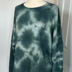 PINK - Victoria's Secret Love‎ Pink Victoria Secrets Green Tie-Dye Sweatshirt with Logo Photo 0