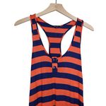 Splendid  Swim Women's Navy/Orange Striped Maxi Dress NEW Photo 3