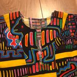 Luna Mola Panel Fabric Panama Animals Printed Vintage dress Size XL Photo 7