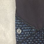 Lululemon Pace Rival Crop‎ Legging Shatter Weave Desert Teal Blue Womens 4 Photo 5