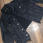 GRLFRND  fade black denim frayed cropped jacket Revolve fall designer jean casual Photo 4