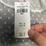 Abercrombie & Fitch New while polka dot tie-front ruffle mesh long sleeve small Photo 6