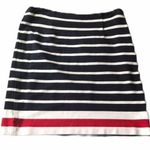 Banana Republic Striped Navy White Red Mini Skirt Size 2 Photo 0