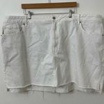 Old Navy {28}  High Waisted O.G. Straight Cut Off Jean Mini Skirt 28 White Photo 0