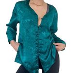 Victoria's Secret Gold Label Vintage  Emerald Green Sleep Shirt Pajama Top Size S Photo 0