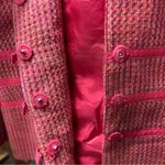 Deadstock Y2K CONTEXT Pink Hues Tweed 3/4 Sleeve Bow Accent Blazer: Size 12 Photo 5