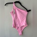 SKIMS RARE  COTTON TWIST ONE SHOULDER TWIST BODYSUIT COTTON CANDY XS Photo 3