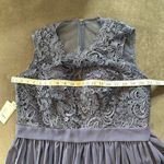 Women’s Blue Full Length Sleeveless Chiffon Bridesmaid Dress Zip Up Size 16 NEW Photo 9