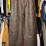 Free People Misha Faux Leather Jeans In Rusty/Brown NWT $128 Photo 6