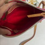 Dooney & Bourke Magenta and White Chevron Crossbody Bag Pebbled Leather Photo 9