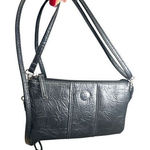 Stone Mountain Handbag Bonded‎ Leather Trifecta Little Black Purse W/ Crossbody Photo 0