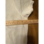 Liz Claiborne Lizsport Women's 100% Linen Short Sleeve Button Shirt Size M Cream Photo 6