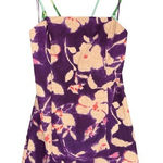 ZARA B8  Floral Print Purple Pink Strappy Mini Dress Size Medium M Photo 0