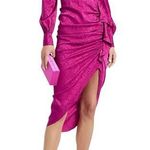 Veronica Beard Weiss Magenta Pink Wrap Silk Blend Jacquard Midi Dress Size 6 NWT Photo 0