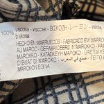 ZARA  Crisscross Patterned Short Sleeve Visco Shirt Taupe Black Size XSmall Photo 6