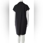 Shamask Women’s Classic Shirt Dress In Black Cotton Pique Size L Size L Photo 12
