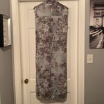 Mango sleeveless semi-sheer floral maxi blouse, 10 Photo 1