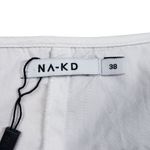 NAKD Puffy Shoulder Corset Top Womens Medium 38 White Side Zip Boho Photo 3