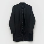 Garnet Hill  Size‎ XS Black Longline Bomber Full Zip Jacket Water-Resistant Coat Photo 1