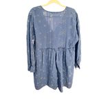 ZARA Blue & White Short Embroidered Floral Tunic Flowy Dress Size S Photo 2