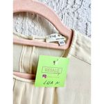 Rag and Bone  Long Sleeve Pleated Front Crew Neck Blouse Cream Women's Size XS Photo 1