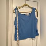 Mixit  Size XL Robin Egg Blue Cropped Stretch Square Neck Tank Top Photo 2