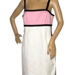 Liz Claiborne Vintage Y2K Liz Claborne colorblock cotton dress white pink black size medium Photo 0