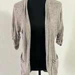 Free Kisses Cream Cardigan Lightweight Quarter Sleeve Sweater Photo 0