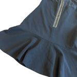 Sandro Black Silk Blend Dress Sleeveless Party Vegan Leather Trim Size 2 Medium Photo 9