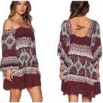 Free People  Dress Women XS Boho Flare Sleeve Off Shoulder Gypsy Hippie Retro Photo 2