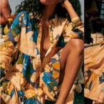 Sézane Sezane Farm Rio Hilma Long Sleeve Mini Shirt Dress Floral Mandacaru Multi Photo 1