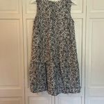 Lucky Brand  100% linen blue floral vneck dress small Photo 6