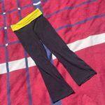 Sanrio Y2k  Hello Kitty black yellow fold over waist flare leg yoga pants grunge Photo 2