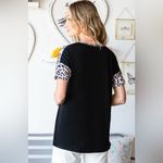 Heimish USA short sleeve leopard color block top Size 2X Photo 1