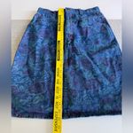 Vintage 80s New Breed Blue Purple Floral Print Denim Pencil Mini Skirt Size 9/10 Photo 7