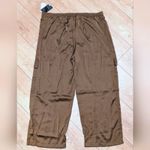 Nine West Pants Plus 3X Brown Satin Wide Leg Trouser Dressy Cargo NEW NWT Photo 4