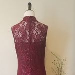 Marina Maroon Prom Dress Size 10 Photo 4