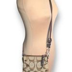 Coach Signature Stripe Tan Brown Crossbody Swingpack Shoulder Bag Casual Purse Photo 7