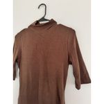 NWT OGL Essential Turtleneck Elbow Length Sleeve Brami Litewarm Size Medium Brown Photo 2