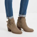 Sole Society  tan suede buckle block ankle boots size 8 Photo 0