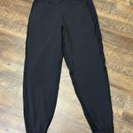 Athleta Textured Brooklyn Jogger Lightweight Travel Pant Black Womens Size 10 Photo 1
