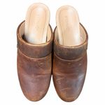 Vionic  Women's Rich Brown Leather Clogs Photo 0