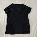 ZARA Black V-neck Shirt Photo 1