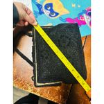 Vintage 70s/80s Black Beaded Embroidered Clutch Closure Beaded Handled Handbag Photo 9