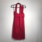 EUREKA Red One Shoulder Cocktail Dress With Scarf Size XL Photo 1