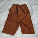 Aerie  Ribbed Burnt Orange Crossover Biker Shorts Size Small Photo 0